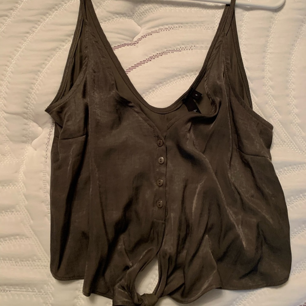 Bandit and the Babe Green Tie Crop Top
